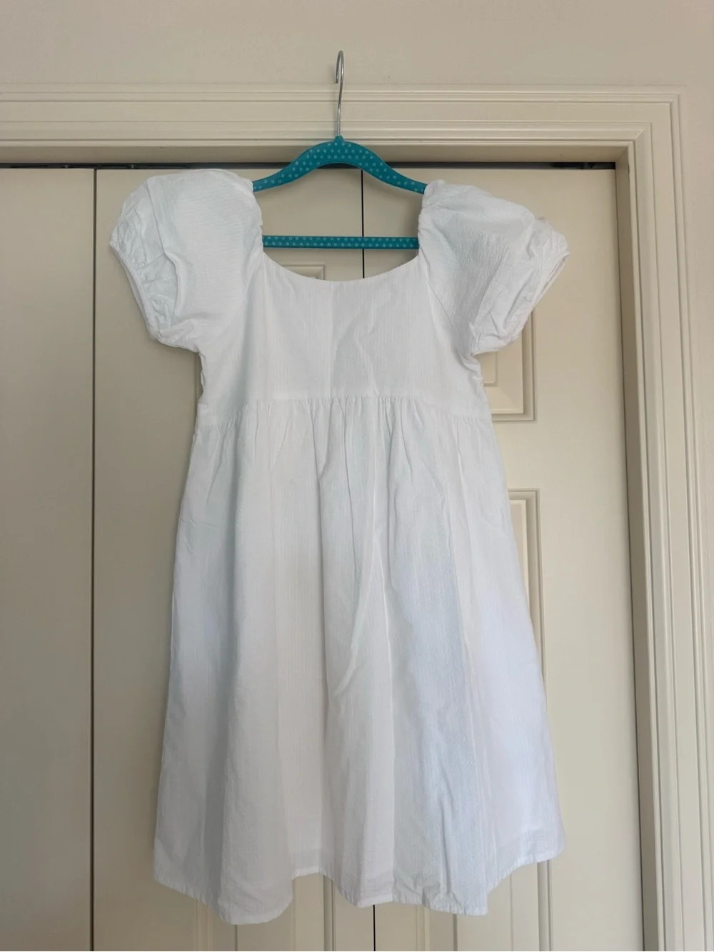 Janie and Jack White Puff Sleeve Dress Size 8 NWT